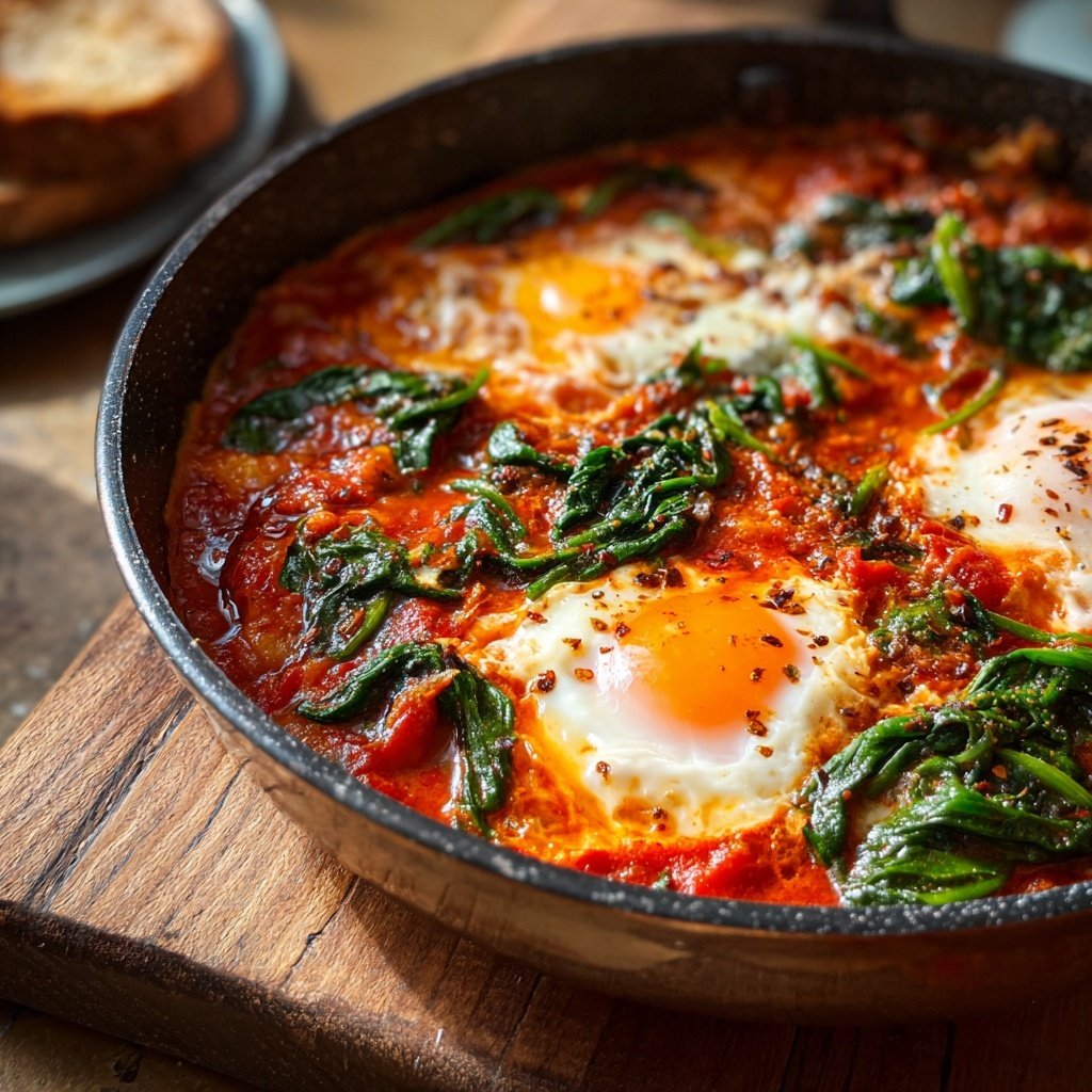 Shakshuka mit Spinat