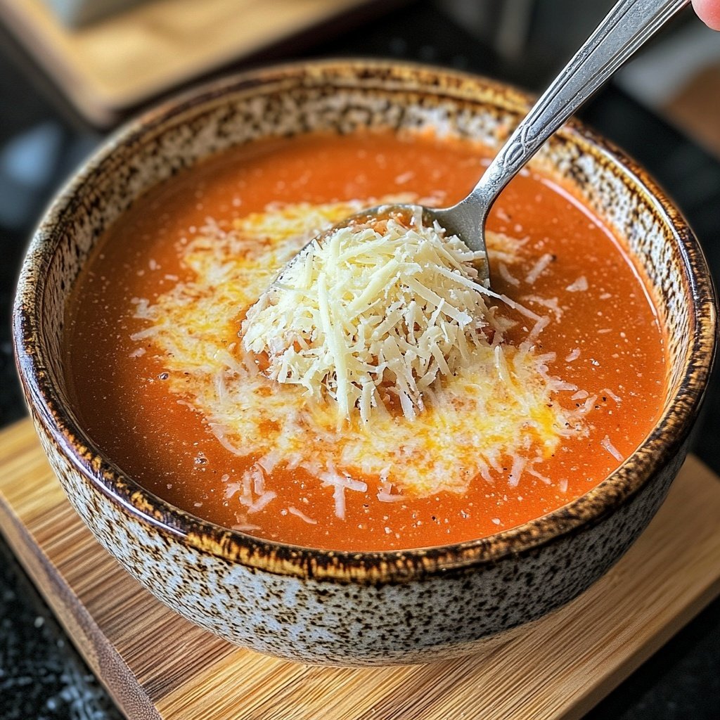 Tomatensuppe mit Parmesan