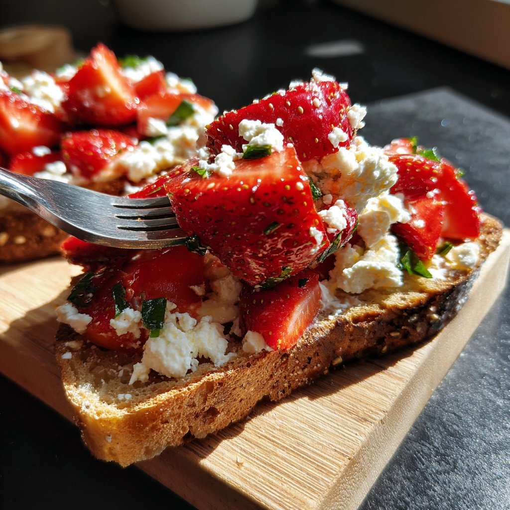 Salat mit Erdbeeren und Feta
