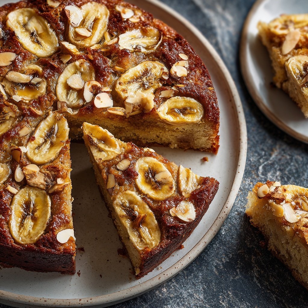 Bananenkuchen mit Mandeln