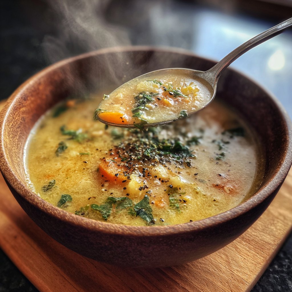 Abendessen leicht mit Suppe