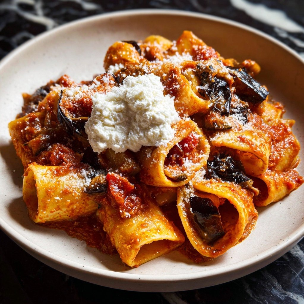 Internationale Küche Italienische Pasta alla Norma