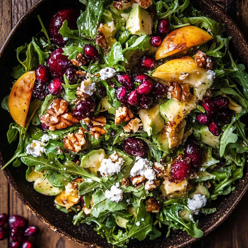 Weihnachtssalat mit Honig-Senf-Dressing