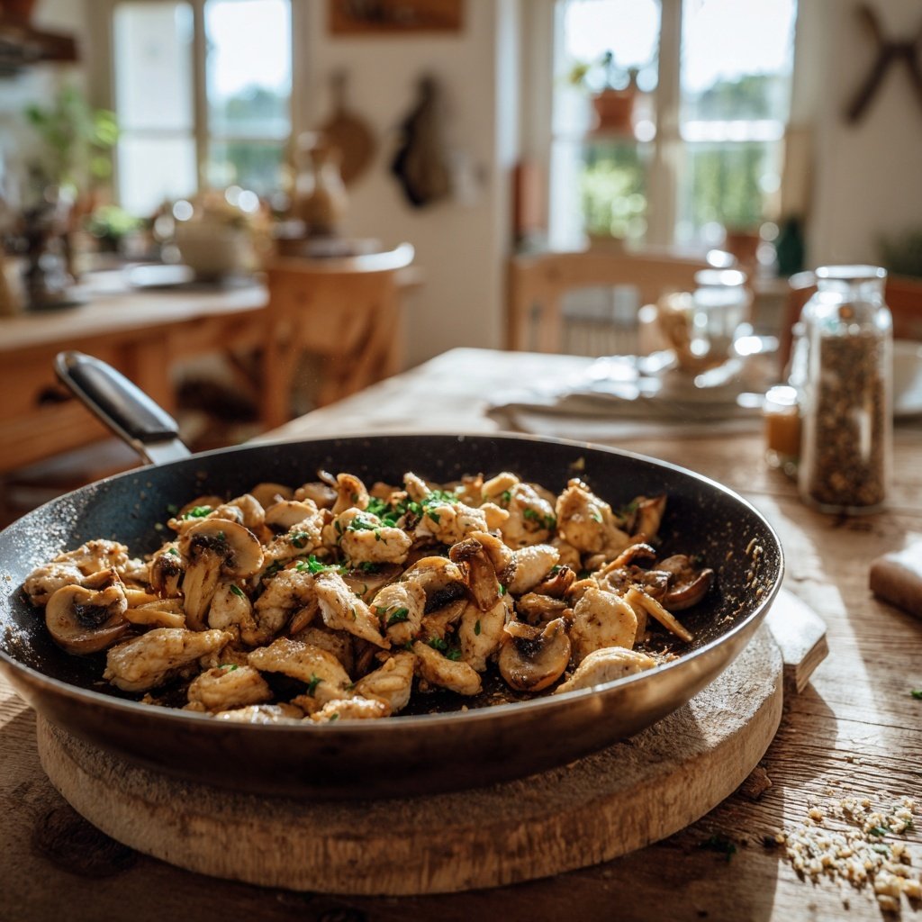 Kalorienarmes Putengeschnetzeltes Mit Champignons