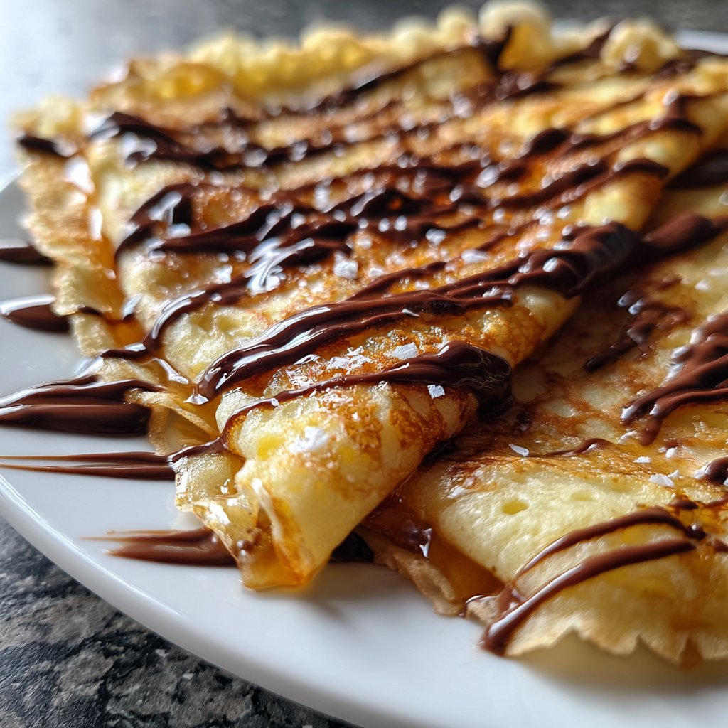 Pfannkuchen mit Schokostreifen