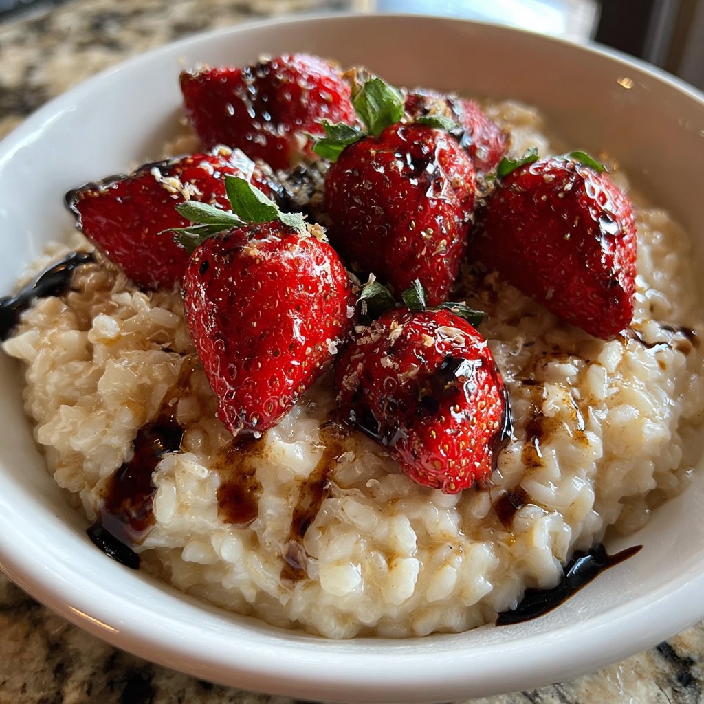Risotto mit Erdbeeren und Balsamico