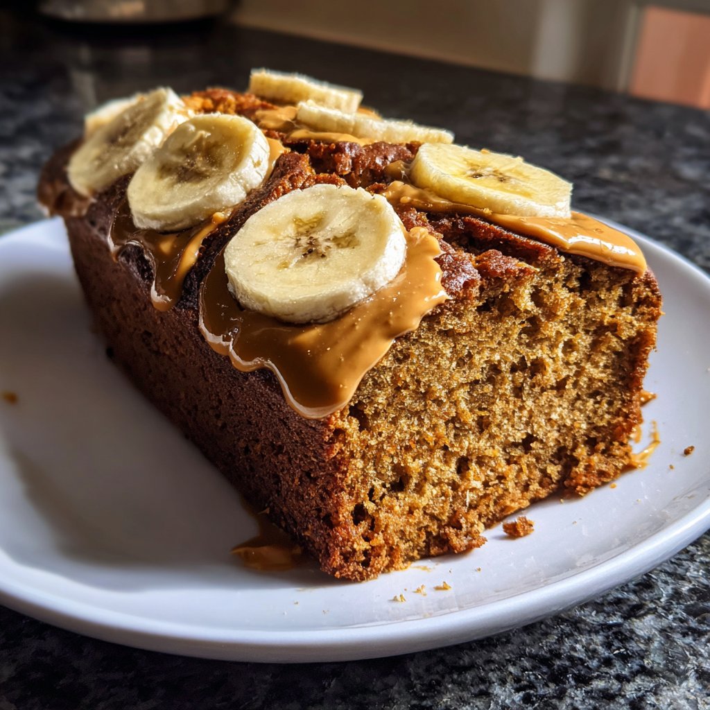 Bananenbrot mit Erdnussbutter